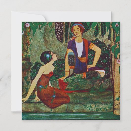 ヴィンテージリークラマーイラストレーションサンキューカード サンキューカード (正面)