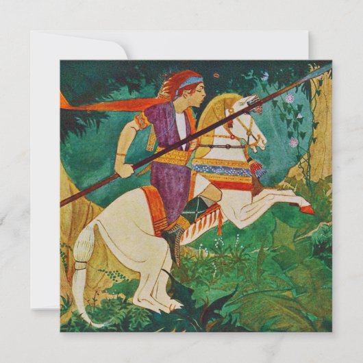 ヴィンテージリークラマーイラストレーションサンキューカード サンキューカード (正面)