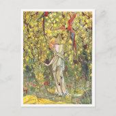 ヴィンテージリークラマーイラストレーションサンキューカード ポストカード (正面)