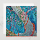 ヴィンテージリークラマーイラストレーションフォレストバイナイト サンキューカード (正面/裏面)