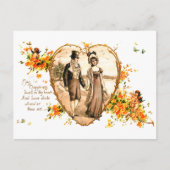 ヴィンテージリージェンシーカップルバレンタインデー シーズンポストカード (正面)