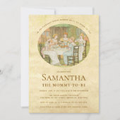 ヴィンテージリージェンシーガーデンティーパーティーベビーシャワー 招待状 (正面)