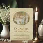 ヴィンテージリージェンシーガーデンティーパーティーベビーシャワー 招待状