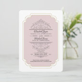 ヴィンテージリージェンシーダスティバラ金ゴールド結婚ズ 招待状 (スタンド正面)