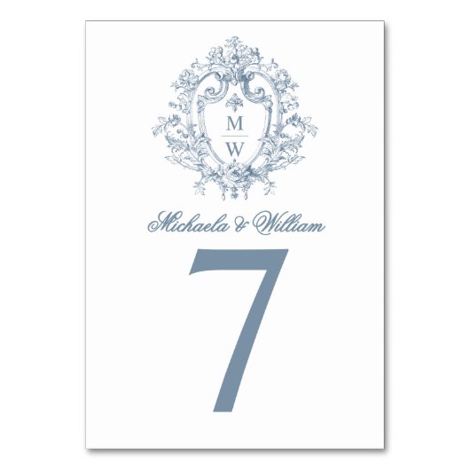 ヴィンテージリージェンシーモノグラムエレガントウェディング テーブルナンバー (裏面)