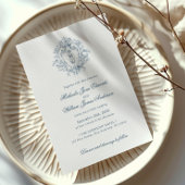 ヴィンテージリージェンシーモノグラムクレストノンフォト結婚ズ 招待状