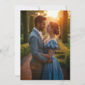 ヴィンテージリージェンシーモノグラムクレストフォト結婚ズ 招待状 (裏面)