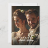 ヴィンテージリージェンシーモノグラムクレスト&フォト結婚ズ サンキューカード (裏面)