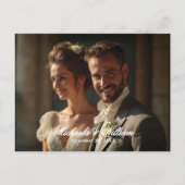 ヴィンテージリージェンシーモノグラム結婚クレストありがとう ポストカード (裏面)