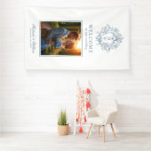 ヴィンテージリージェンシーモノグラム結婚クレストウェルカム 横断幕 (インサイチュ)