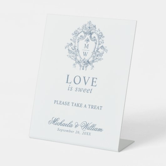 ヴィンテージリージェンシー結婚モノグラムの愛は甘い 台座サイン (正面)