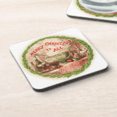 ヴィンテージリースとコークコースターの食品セット コースター (左側)