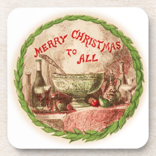 ヴィンテージリースとコークコースターの食品セット コースター (正面)