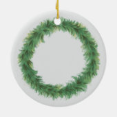 ヴィンテージリースと鹿フローラ セラミックオーナメント (裏面)