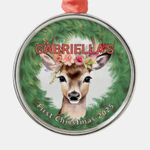 ヴィンテージリースと鹿フローラ