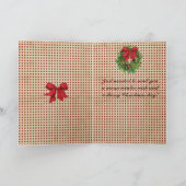 ヴィンテージリースクリスマスカード シーズンカード (内部)