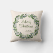 ヴィンテージリーススクリプトクリスマス クッション (裏面)