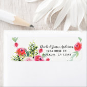 ヴィンテージリースフローラ水彩ブライダルシャワー ラベル (インサイチュ)