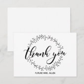 ヴィンテージリース フラット サンクスカード サンキューカード (正面/裏面)