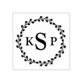 ヴィンテージリース 3文字イニシャル ラバースタンプ (インプリント)