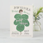 ヴィンテージリーフガールブライダルシャワー 招待状 (スタンド正面)