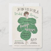 ヴィンテージリーフガールブライダルシャワー 招待状 (正面)