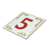 ヴィンテージリーフスクロールハウス番号タイル タイル (側面)