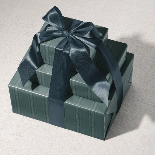 ヴィンテージリーフストライプグリーンラッピング紙 ラッピングペーパー