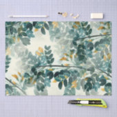 ヴィンテージリーフフローラデザイン分離ティッシュペーパー 薄葉紙 (クラフト)