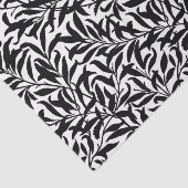 ヴィンテージリーフ植物模様ブラックとホワイトBW 薄葉紙 (詳細)