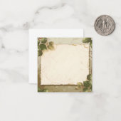 ヴィンテージリーフ縁どパーチメント ノートカード (正面/裏面インサイチュ)