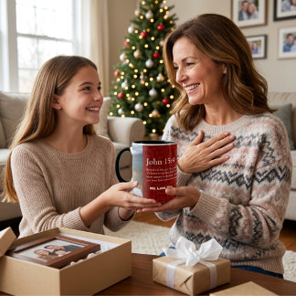 ヴィンテージリーフ クリスチャン 女性向けギフト レッド マグカップ