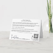 ヴィンテージリーマンの夕食クラブネオンサイン挨拶Ca サンキューカード (裏面)