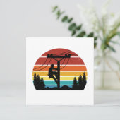 ヴィンテージリーマンサンセットレトログリーティングカード カード (スタンド正面)