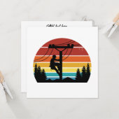 ヴィンテージリーマンサンセットレトログリーティングカード カード (正面/裏面インサイチュ)