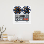 ヴィンテージリールテープデッキ ポスター (キッチン)