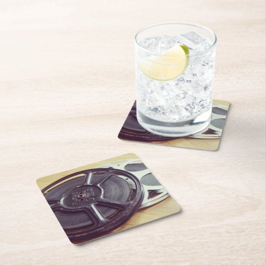 ヴィンテージリールフィルム スクエアペーパーコースター (インサイチュ)