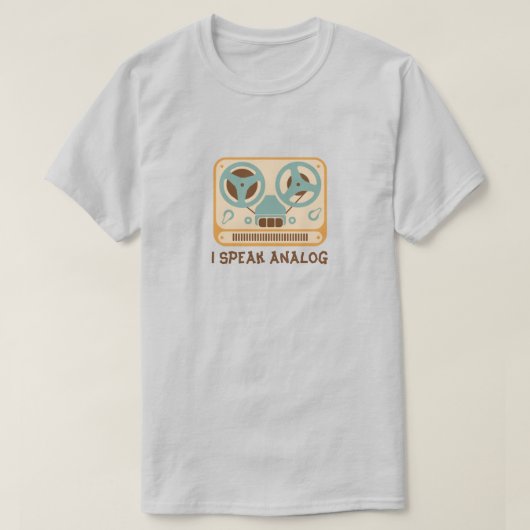ヴィンテージリール型テープレコーダ Tシャツ (デザイン正面)