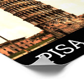 ヴィンテージリーンタワーのピサ – イタリア ポスター (角)