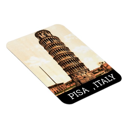 ヴィンテージリーンタワーのピサ – イタリア マグネット (右側)
