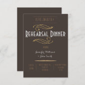 ヴィンテージリ素朴ハーサルディナー招待状 招待状 (正面/裏面)