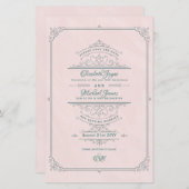 ヴィンテージリ華美ジェンシー結婚式の日付を保存 (正面/裏面)