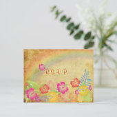 ヴィンテージルアウ(ハワイ式宴会)RSVPポストカード、5 x 7招待状 インビテーションポストカード (スタンド正面)