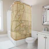 ヴィンテージルイジアナの地図（1816年） シャワーカーテン (インサイチュ)