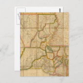 ヴィンテージルイジアナの地図(1816) ポストカード (正面/裏面)
