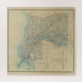 ヴィンテージルイジアナの地図(1896) ジグソーパズル (横)