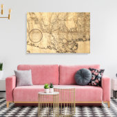 ヴィンテージルイジアナマップキャンバス キャンバスプリント (インサイチュ (リビング))