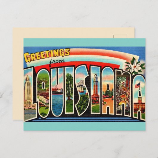 ヴィンテージルイジアナ挨拶はがき ポストカード