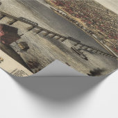 ヴィンテージルイスビルの地図（1876年） ラッピングペーパー (角)