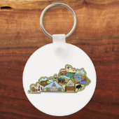 ヴィンテージルイスビルレキシントンケンタッキーの地図 キーホルダー (正面)